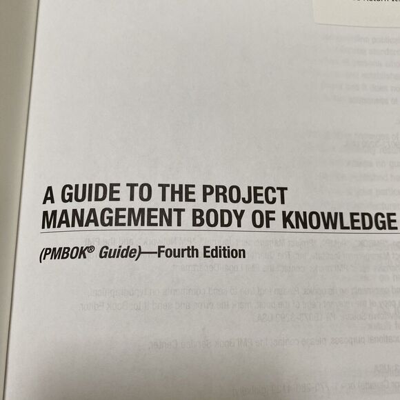 PMI PMBOK Guide 4th Edition Guide to Project Management Body of Knowledge ANSI - Picture 6 of 6